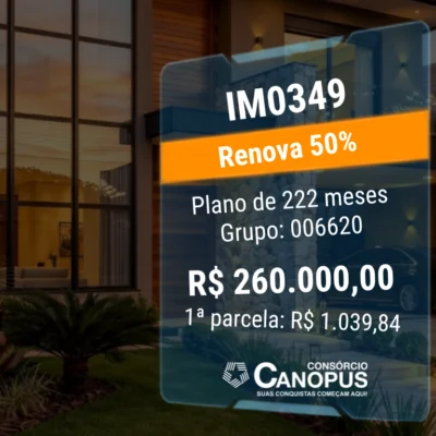 IM0349 – IMÓVEL (Renova 50%) – R$ 260.000,00